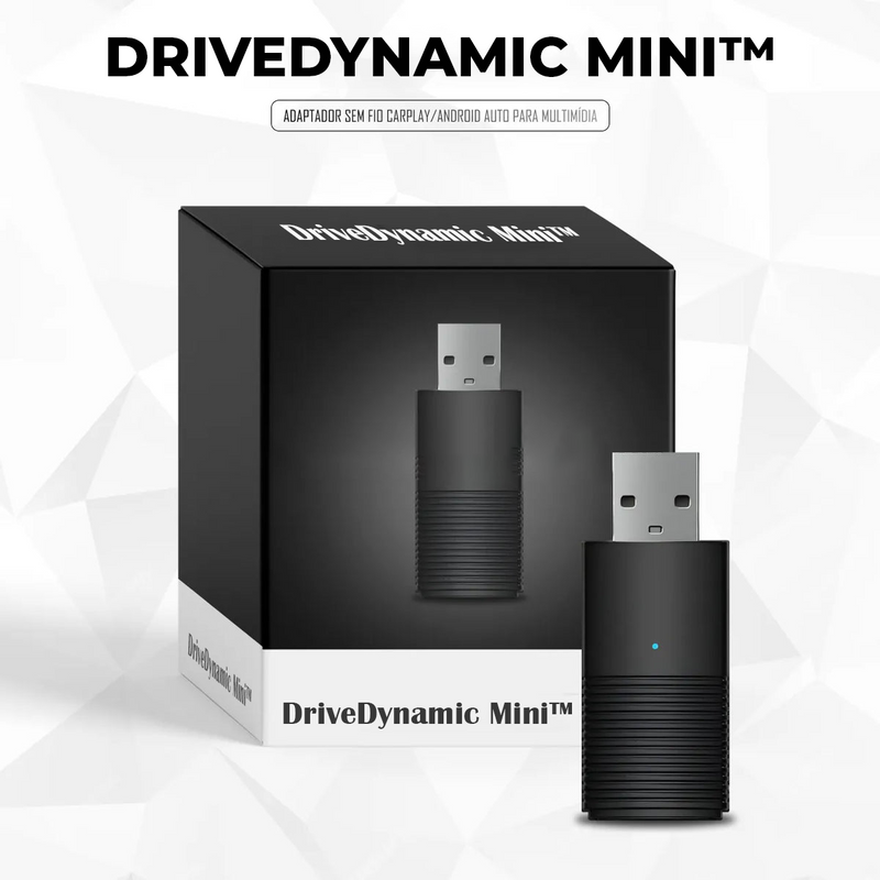 Adaptador Sem fio CarPlay/Android Auto para Multimídia - DriveDynamic Mini™ [PROMOÇÃO LIMITADA]