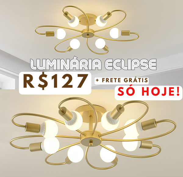 LUSTRE VINTAGE RETRÔ ECLIPSE™ Somente Hoje no Aniversário da Loja [07/03] Últimaa horas!