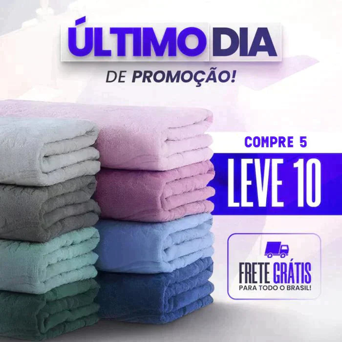 [COMPRE 5 LEVE 10] MEGA KIT Com 10 Toalhas Super Banhão - Linha Nobre Hotel