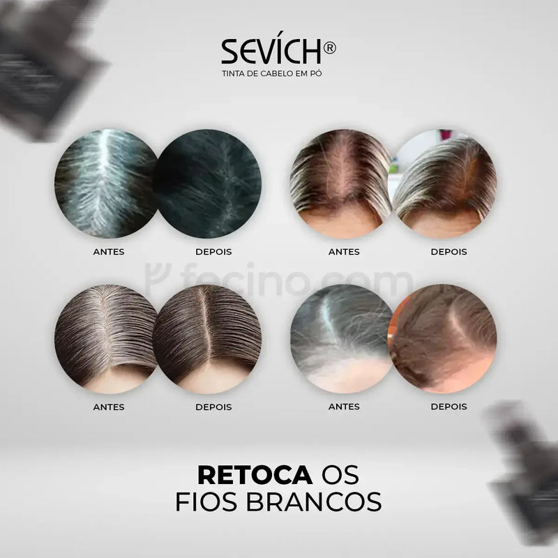 Sevích® - Tinta de Cabelo em Pó Cobre Todos os Fios Brancos (Leve 2, Pague 1)