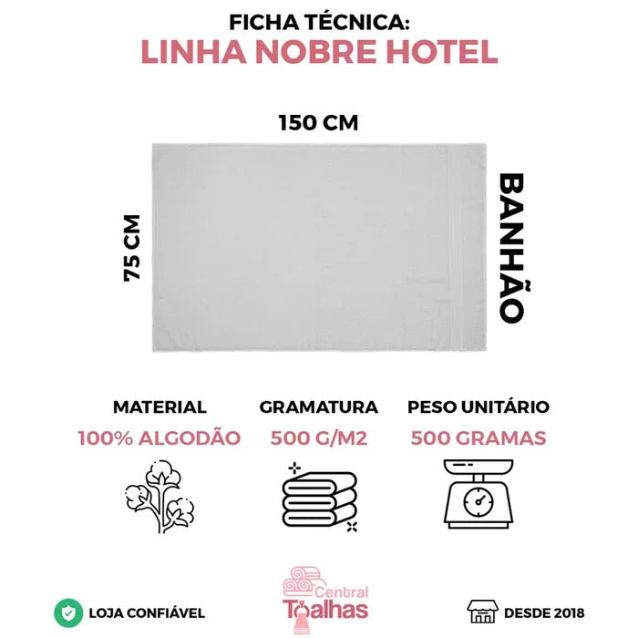 [COMPRE 5 LEVE 10] MEGA KIT Com 10 Toalhas Super Banhão - Linha Nobre Hotel